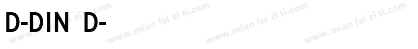 D-DIN D字体转换